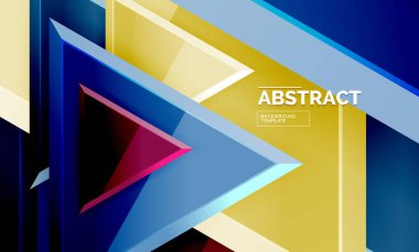 Uçan üçgen compostion geometrik arka plan