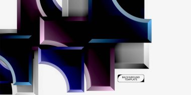 Geometrik 3D şekiller arka plan