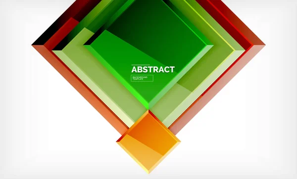 Geometrisch abstracte achtergrond, moderne vierkante ontwerp — Stockvector