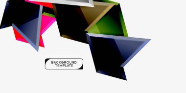 Üçgen düşük Poly arka plan tasarımı, çok renkli üçgenler. Vektör