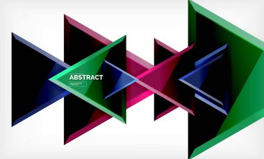 Tech futuristik geometrik 3d şekiller, minimal arka plan soyut