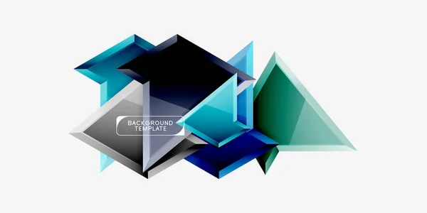 Triangoli geometrici minimi con modello di sfondo astratto effetto 3d — Vettoriale Stock