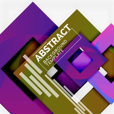 Arka plan soyut kareler, geometrik en az şablonu