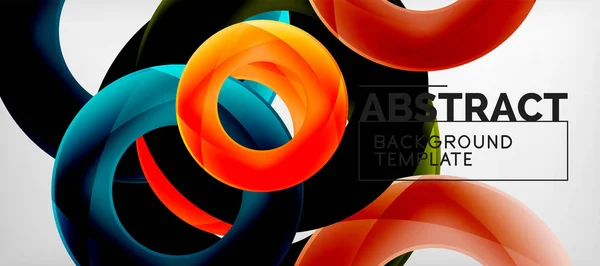 Vector rings abstract background — Stock Vector