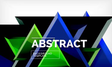 Uçan üçgen compostion geometrik arka plan