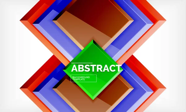 Geometrisch abstracte achtergrond, moderne vierkante ontwerp — Stockvector