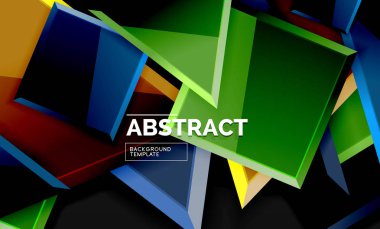 Kare ve üçgen geometrik arka plan