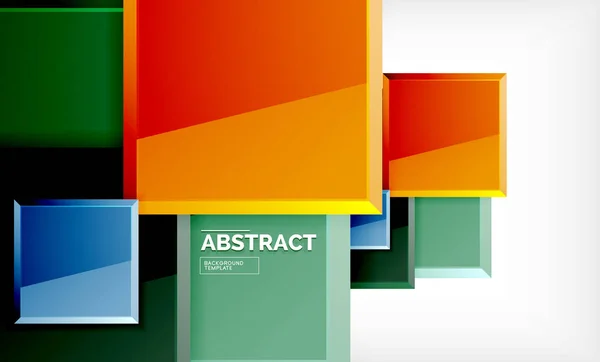 Geometrisch abstracte achtergrond, moderne vierkante ontwerp — Stockvector