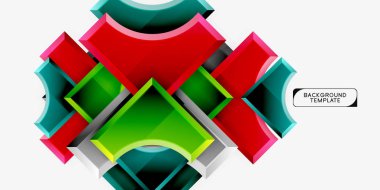 Geometrik 3D şekiller arka plan