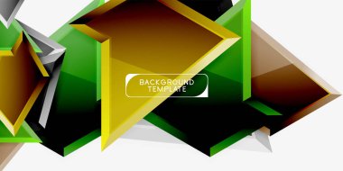 Üçgen düşük Poly arka plan tasarımı, çok renkli üçgenler. Vektör