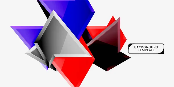Трикутний низький полі фоновий дизайн, різнокольорові трикутники. Векторні — стоковий вектор