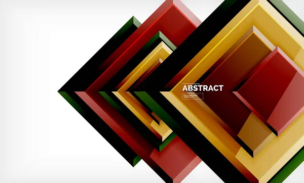 Vierkant abstracte achtergrond, glanzend geometrisch ontwerp — Stockvector