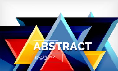 Uçan üçgen compostion geometrik arka plan