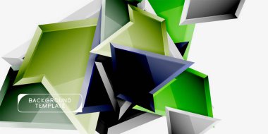 Üçgen düşük Poly arka plan tasarımı, çok renkli üçgenler. Vektör