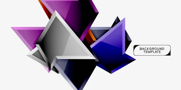 Τριγωνικό χαμηλό σχέδιο πολυ φόντο, πολύχρωμα τρίγωνα. Διάνυσμα — Διανυσματικό Αρχείο