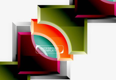 Geometrik 3D şekiller arka plan