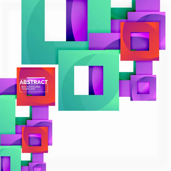 Renk metin ile kare kompozisyon. Geometrik arka plan — Stok Vektör