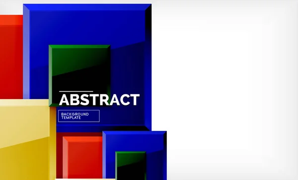 Geometrischer abstrakter Hintergrund, modernes quadratisches Design — Stockvektor