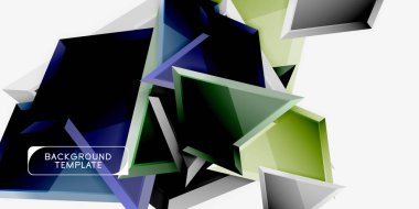 Üçgen düşük Poly arka plan tasarımı, çok renkli üçgenler. Vektör