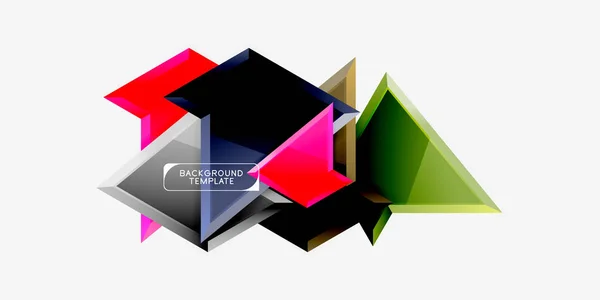 Design triangolare a basso poli sfondo, triangoli multicolori. Vettore — Vettoriale Stock