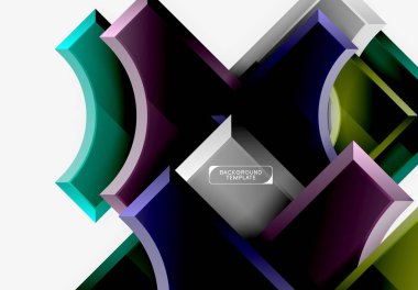 Geometrik 3D şekiller arka plan