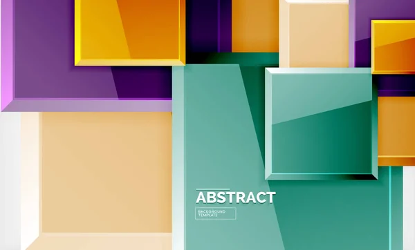 Firkantet abstrakt baggrund, blank geometrisk design – Stock-vektor