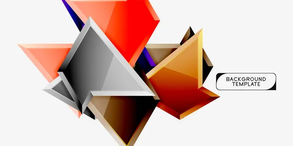 Design triangulaire bas fond poly, triangles multicolores. Vecteur — Image vectorielle