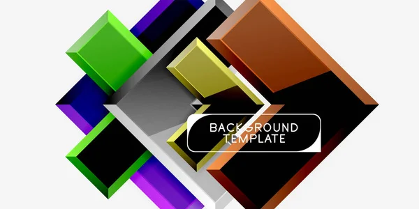 Glossy modern geometric background, abstract arrows composition — Stock Vector