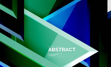 Üçgen repetiton geometrik arka plan, çok renkli parlak üçgen şekiller, yüksek teknoloji poster kapak tasarımı veya web sunum şablonu kopya alanı ile