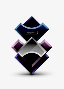 Geometrik 3D şekiller arka plan