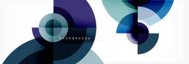 Yuvarlak daireler ve üçgenler arka plan