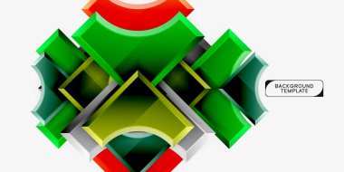 Geometrik 3D şekiller arka plan