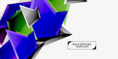 Üçgen düşük Poly arka plan tasarımı, çok renkli üçgenler. Vektör