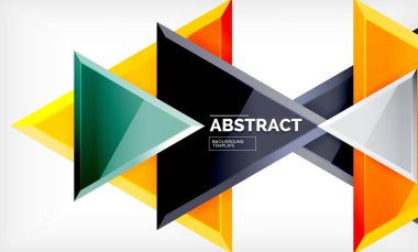 Üçgen düşük Poli arka plan tasarımı, çok renkli üçgenler