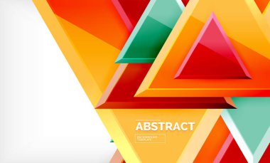 Üçgen düşük Poli arka plan tasarımı, çok renkli üçgenler