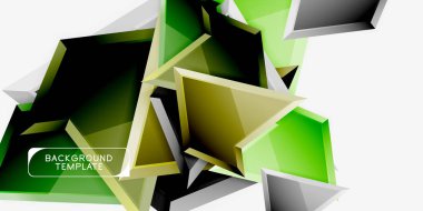 Üçgen düşük Poly arka plan tasarımı, çok renkli üçgenler. Vektör