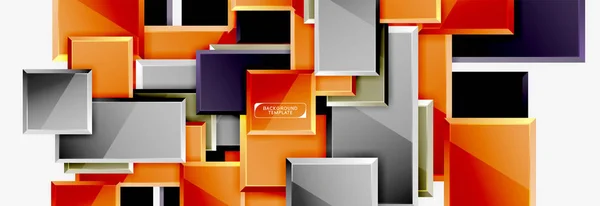 Abstrakte quadratische Komposition für Hintergrund, Banner oder Logo — Stockvektor