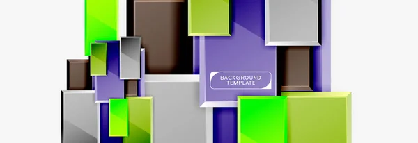 Abstrakt kvadratisk komposition för bakgrund, banner eller logo typ — Stock vektor