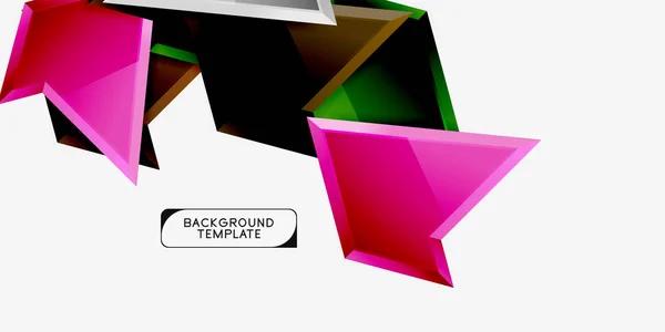 Dreieckige Low Poly Hintergrundgestaltung, mehrfarbige Dreiecke. Vektor — Stockvektor