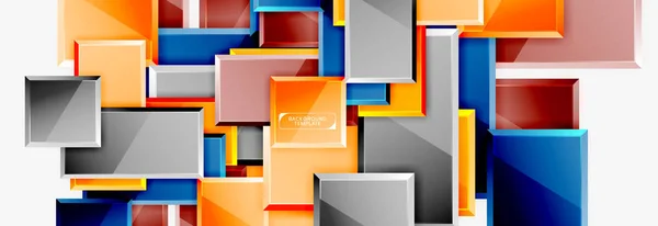 Bannière carrée minimale fond abstrait — Image vectorielle