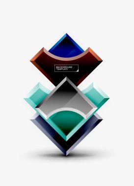 Geometrik 3D şekiller arka plan