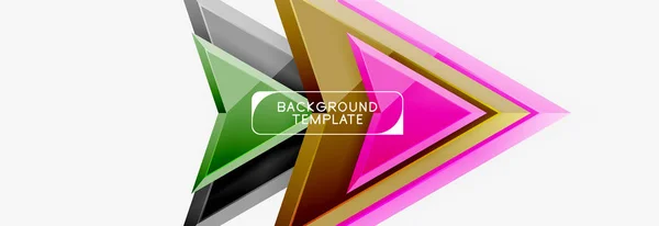 Arrows abstract geometric backgrounds and elements — Stock Vector