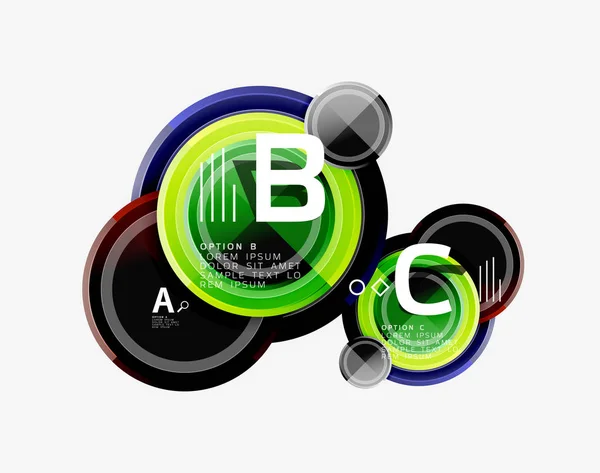 Padrão circular, composição círculos abstratos —  Vetores de Stock