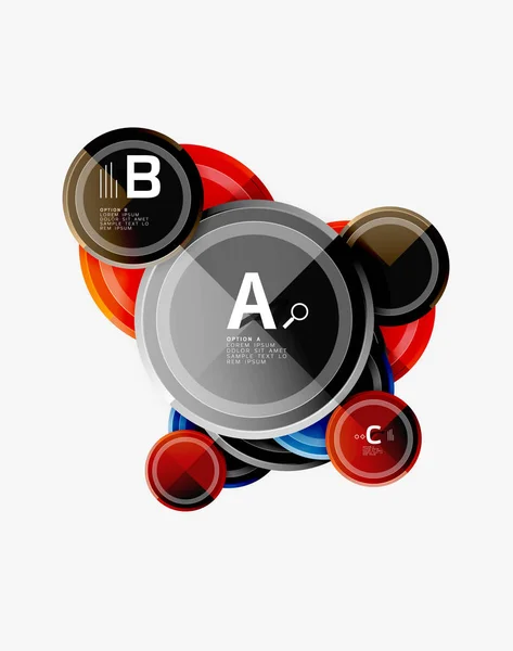 Kleurrijke glanzende cirkels achtergrond — Stockvector