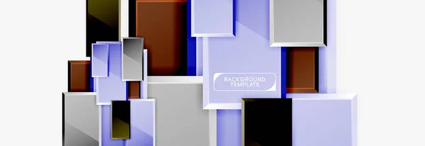 Abstrakt kvadratisk komposition för bakgrund, banner eller logo typ — Stock vektor