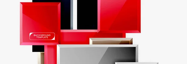 Composición cuadrada abstracta para fondo, banner o logotipo — Archivo Imágenes Vectoriales