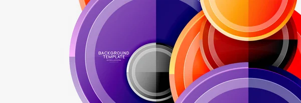 Modelo de fundo geométrico abstrato círculo para banner web, apresentação de negócios, branding, papel de parede — Vetor de Stock