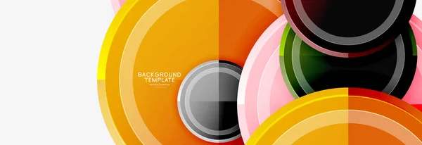 Plantilla de fondo abstracto geométrico circular para banner web, presentación de negocios, branding, papel pintado — Archivo Imágenes Vectoriales