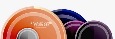 Dairesel desen, soyut daireler kompozisyon