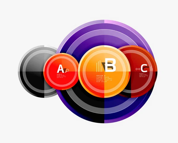 Plantilla de fondo abstracto geométrico circular para banner web, presentación de negocios, branding, papel pintado — Vector de stock